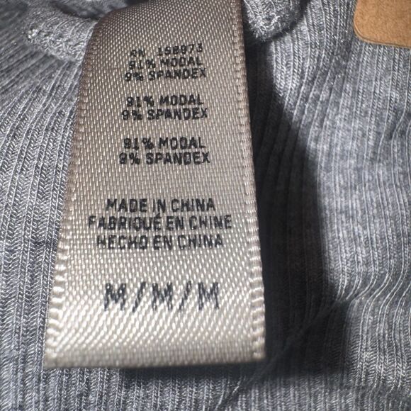 NWT Skims Soft Lounge Short Robe Ribbed Grey Women Medium AP-RBE-0345 - Picture 7 of 8